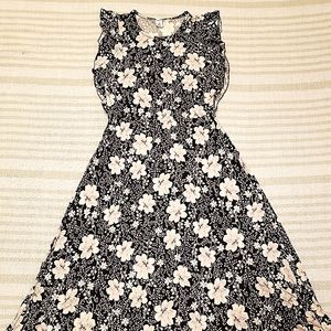 Black and White Floral Dress